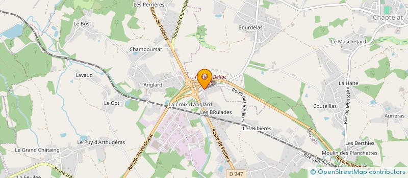 localisation de l'entreprise COUZEIX SHOTOKAN KARATE-CLUB à CHAPTELAT