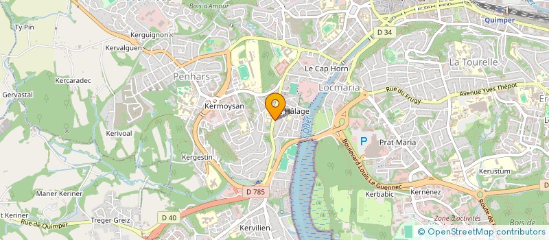 localisation de l'entreprise COVALENT  QUIMPER