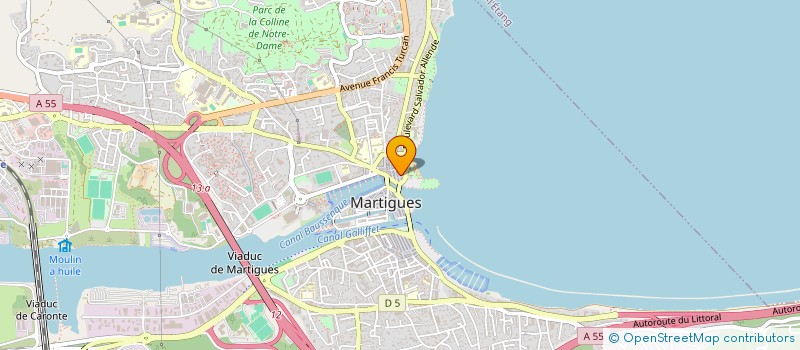 localisation de l'entreprise COVATRANS à MARTIGUES