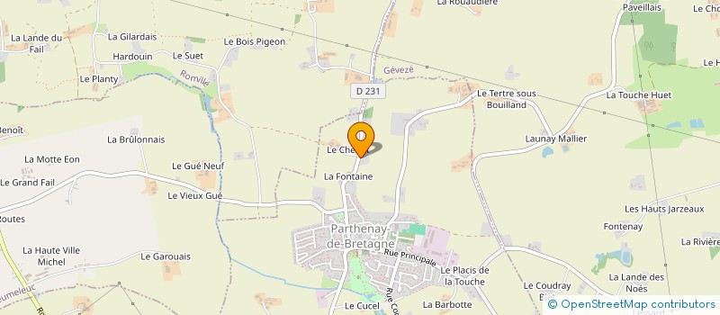 localisation de l'entreprise COVER PROTECT  PARTHENAY-DE-BRETAGNE