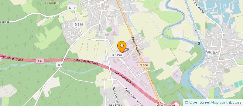 localisation de l'entreprise COVER'UP à AUXERRE