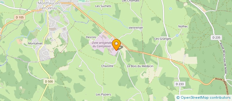 localisation de l'entreprise COVERIS FLEXIBLES FRANCE  MONTFAUCON-EN-VELAY