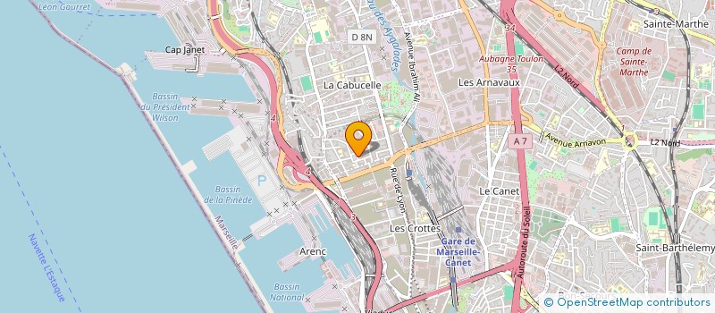 localisation de l'entreprise COVERLINE à MARSEILLE