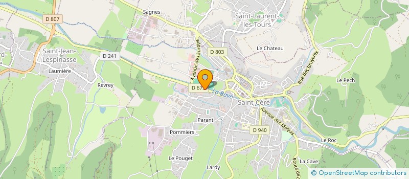 localisation de l'entreprise COVIAL à SAINT-CERE