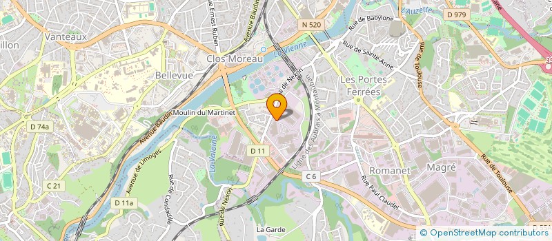 localisation de l'entreprise COVIAL LIMOUSIN à LIMOGES