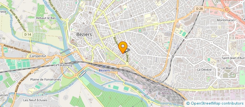 localisation de l'entreprise COVIBI LAGASSE GESTION PRESTATIONS MULTISERVICES à BEZIERS