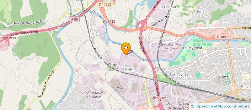 localisation de l'entreprise COVIMAG à BRIVE-LA-GAILLARDE
