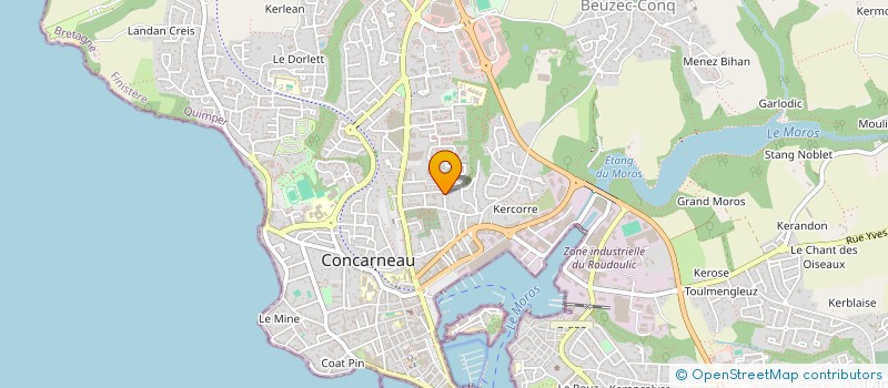 localisation de l'entreprise COW-LAB à CONCARNEAU