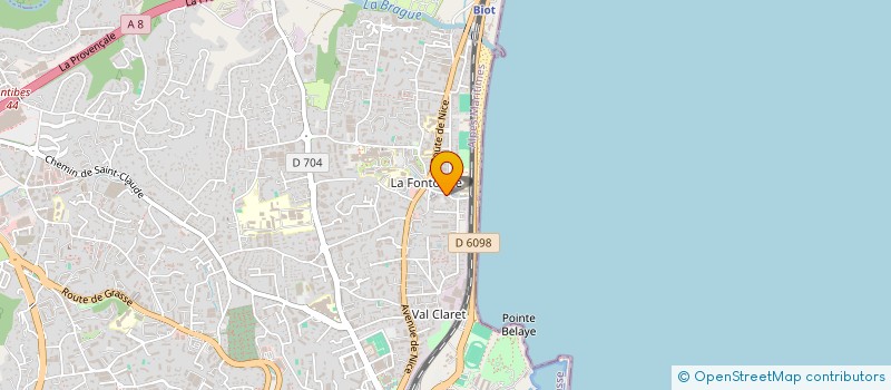 localisation de l'entreprise COWE à ANTIBES