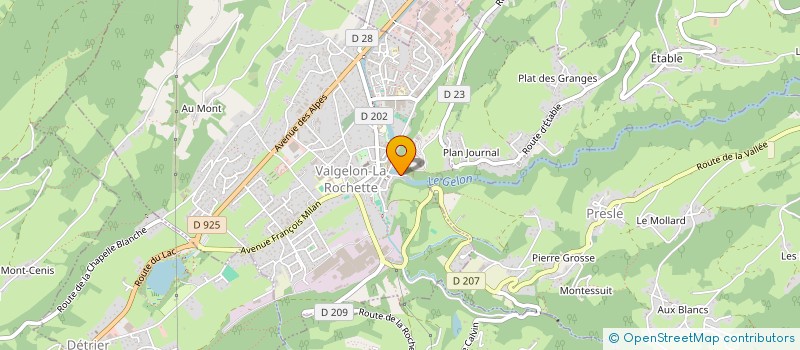 localisation de l'entreprise COYOTES DANCERS SAVOISIENS  VALGELON-LA ROCHETTE