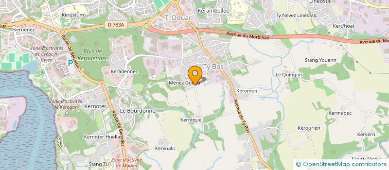 localisation de l'entreprise COYOTTE à QUIMPER