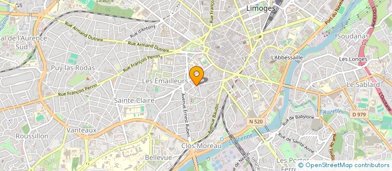 localisation de l'entreprise COYRHOLD à LIMOGES