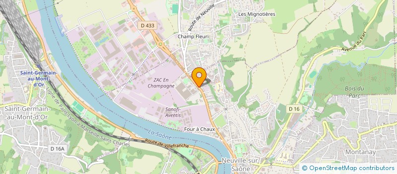 localisation de l'entreprise COZ'MO à NEUVILLE-SUR-SAONE
