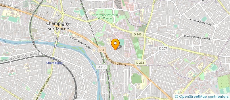 localisation de l'entreprise COZETTE                       CLOTA  CHAMPIGNY-SUR-MARNE