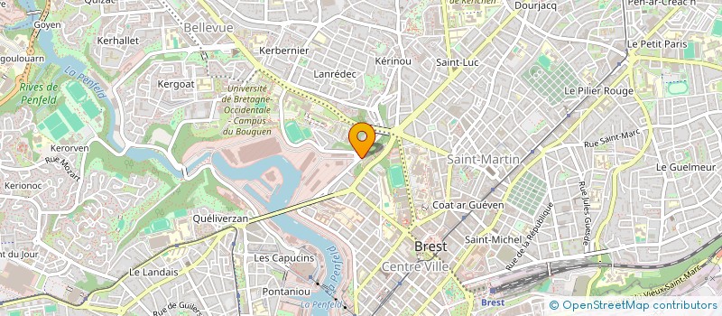 localisation de l'entreprise COZIAN  BREST