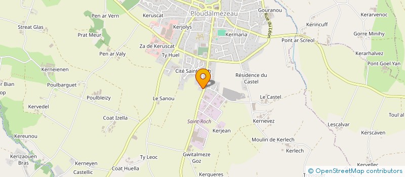 localisation de l'entreprise COZIEN à PLOUDALMEZEAU