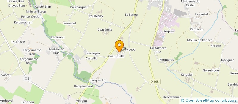localisation de l'entreprise COZIEN CONSTRUCTIONS à PLOUDALMEZEAU