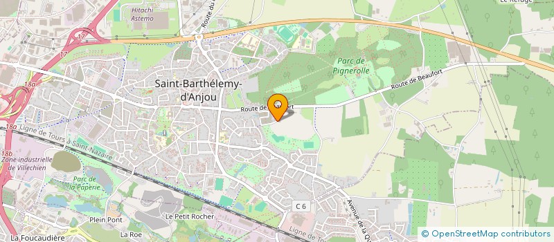 localisation de l'entreprise COZY EVENTS à SAINT-BARTHELEMY-D'ANJOU