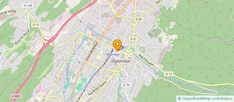 localisation de l'entreprise COZZA COIFFURE à OYONNAX