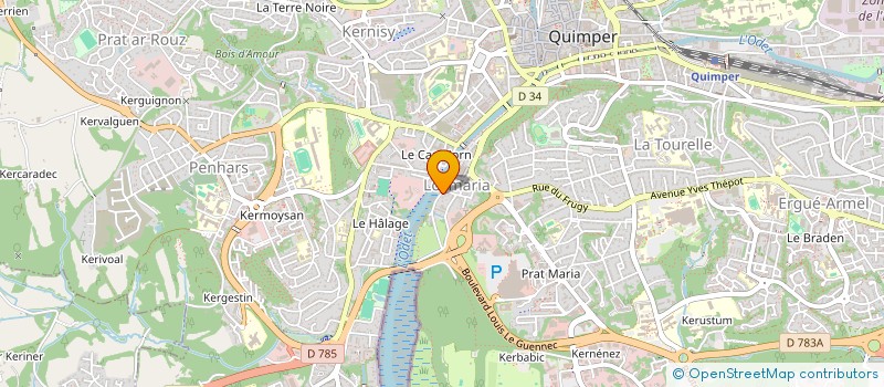 localisation de l'entreprise CP 29  GUILVINEC