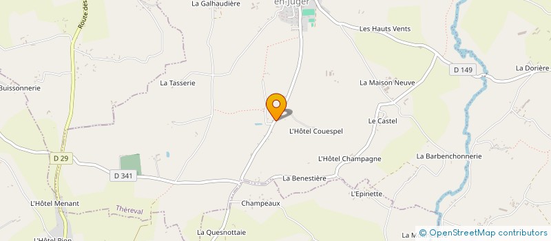 localisation de l'entreprise CP-BAT  THEREVAL