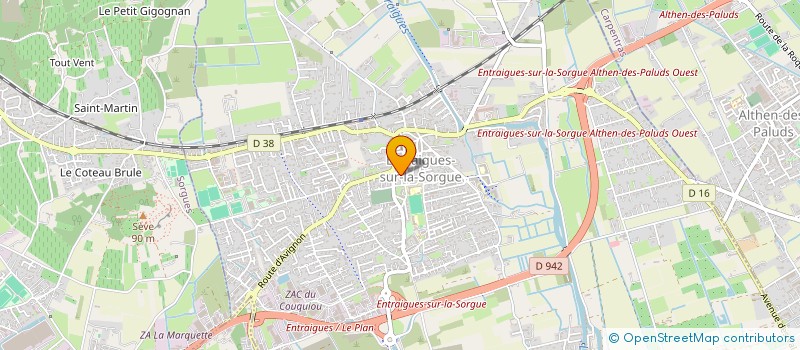 localisation de l'entreprise CP CLIM  ENTRAIGUES-SUR-LA-SORGUE