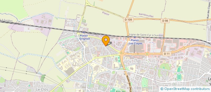 localisation de l'entreprise CP COM à PLAISIR