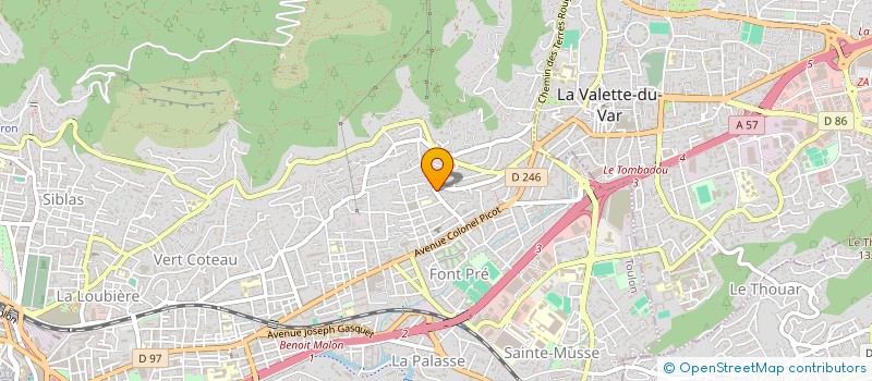localisation de l'entreprise CP CREATION à TOULON