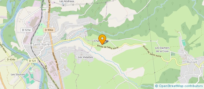 localisation de l'entreprise CP IMMO à BUSSET