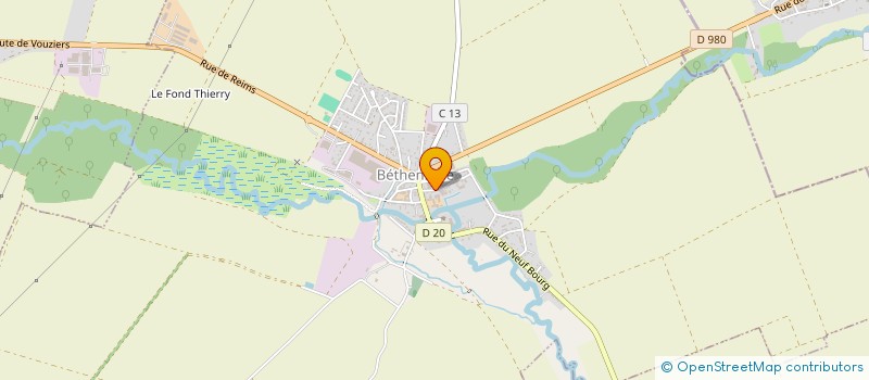 localisation de l'entreprise CP LOG à BETHENIVILLE