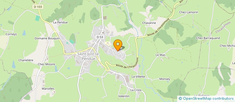 localisation de l'entreprise CP MECANIQUE  SAINT-JUST-LA-PENDUE