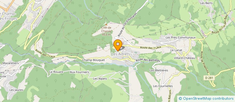 localisation de l'entreprise CP-MENUISERIE-CONCIERGERIE  LES ADRETS