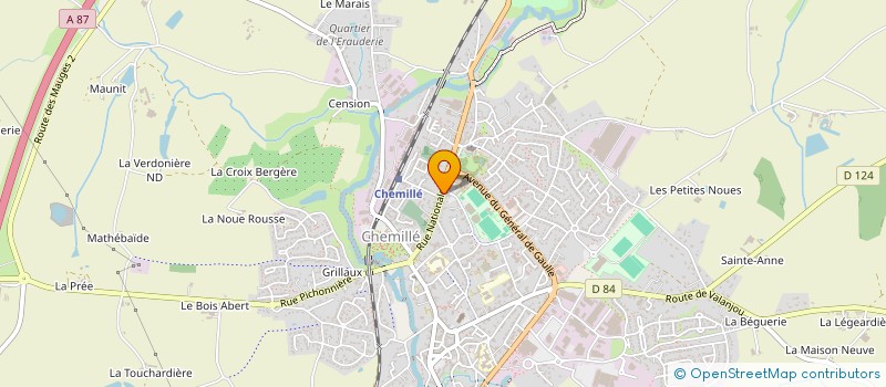 localisation de l'entreprise CP MENUISERIES FERMETURES à CHEMILLE-EN-ANJOU