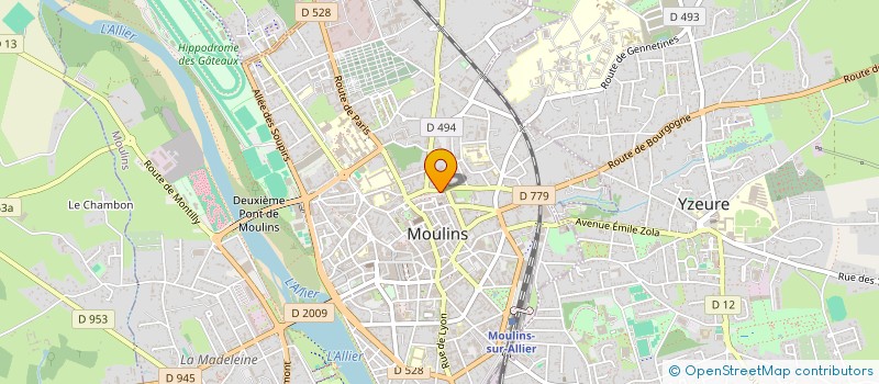 localisation de l'entreprise CP OSTEO à MOULINS