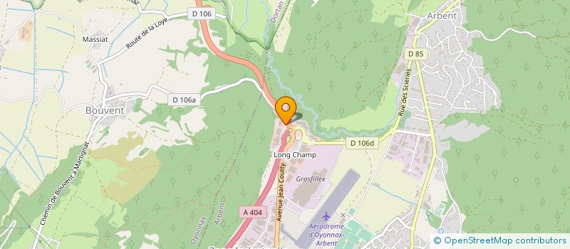 localisation de l'entreprise CP OYONNAX à ARBENT