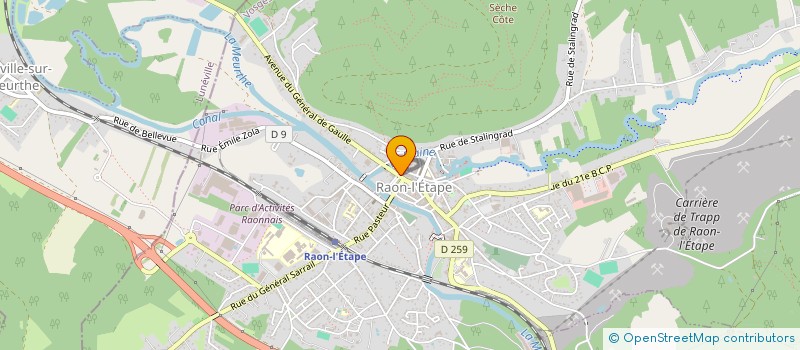 localisation de l'entreprise CP PEINTURE  RAON-L'ETAPE