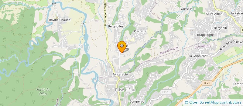 localisation de l'entreprise CP SECRET.  LAMENTIN