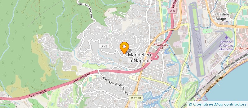 localisation de l'entreprise CP SERVICES à MANDELIEU-LA-NAPOULE