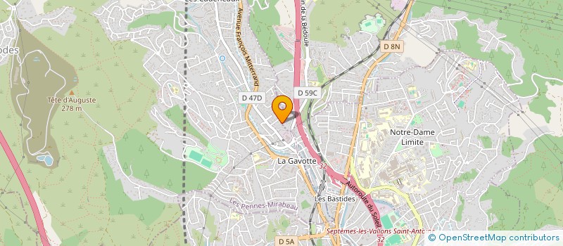 localisation de l'entreprise CP SUD DIFFUSION à LES PENNES-MIRABEAU