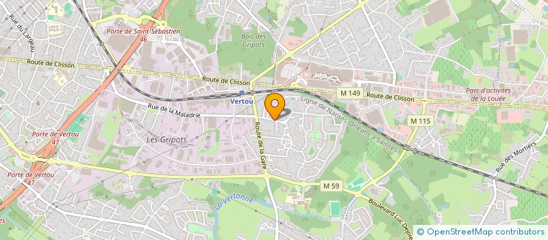 localisation de l'entreprise CP2A IMMOBILIER  VERTOU