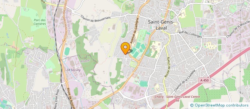 localisation de l'entreprise CP2H à SAINT-GENIS-LAVAL