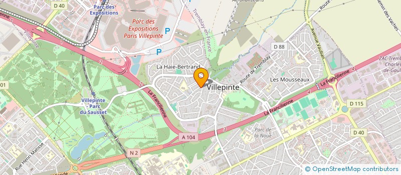 localisation de l'entreprise CPA BATIMENT à VILLEPINTE