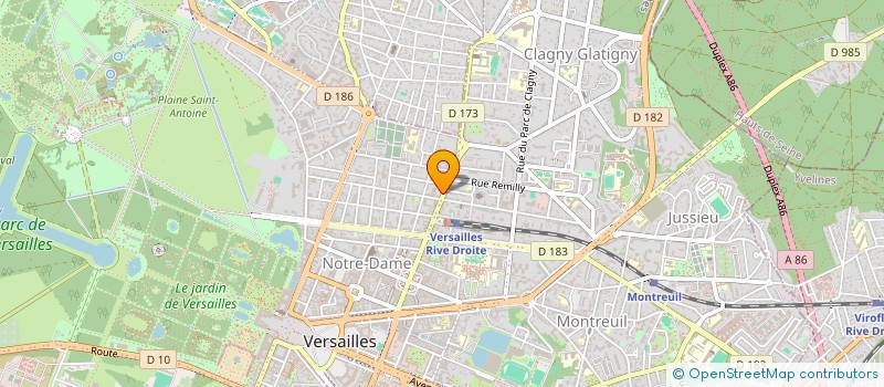 localisation de l'entreprise CPB SERVICES à VERSAILLES