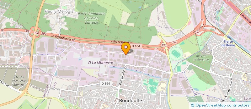 localisation de l'entreprise CPC  BONDOUFLE