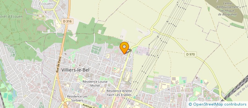 localisation de l'entreprise CPC GENIECLIMATIQUE  VILLIERS LE BEL