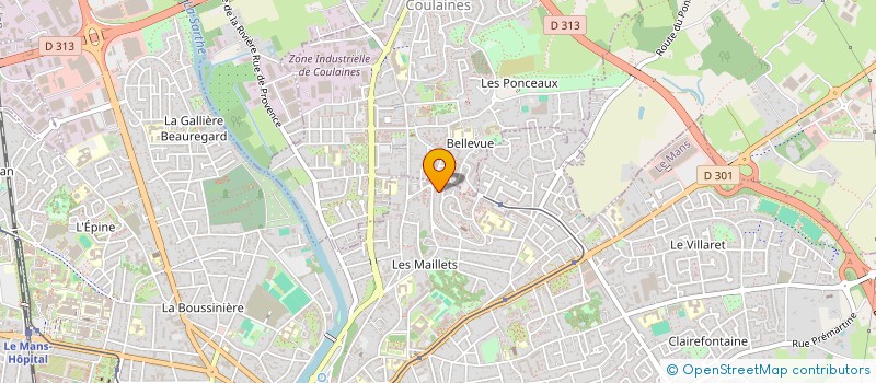 localisation de l'entreprise CPCPL BELLEVUE 1  LE MANS