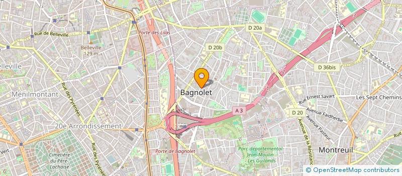 localisation de l'entreprise CPF MAINTENANCE à BAGNOLET