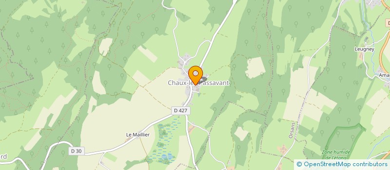 localisation de l'entreprise CPH  CHAUX-LES-PASSAVANT