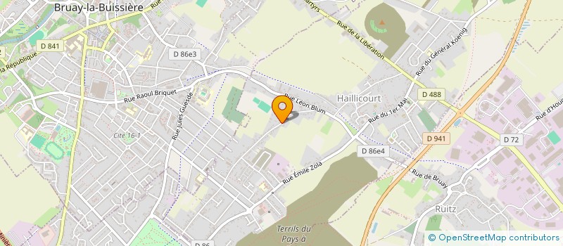 localisation de l'entreprise CPM DU BOIS CARRE  HAILLICOURT