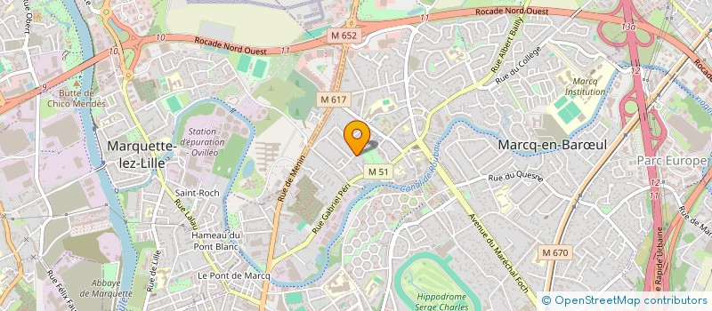 localisation de l'entreprise CPM INVEST à MARCQ-EN-BARŒUL